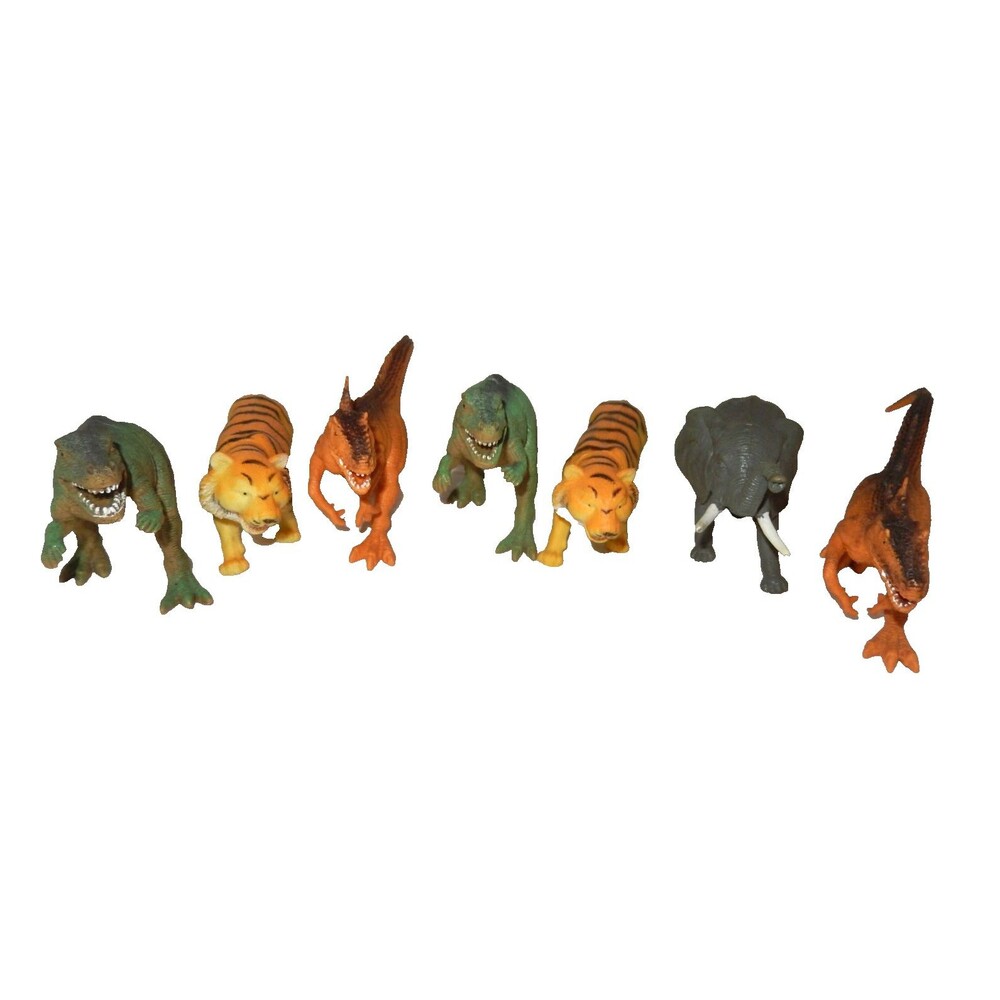 7 Boley Animal Figures Prehistoric Allosaurus Dinosaurs Jungle Tigers Elephant